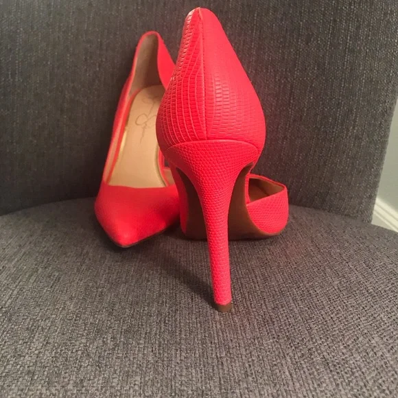 Jessica Simpson coral heels size 9 - Picture 3 of 5